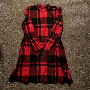 Maurices Red and Black Striped Top